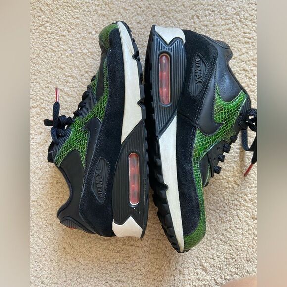 Nike Air Max 90 Green Python men's size 7.5 - Picture 2 of 8
